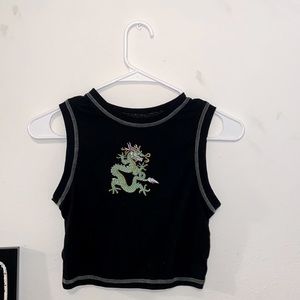 Dragon print crop top from shein!